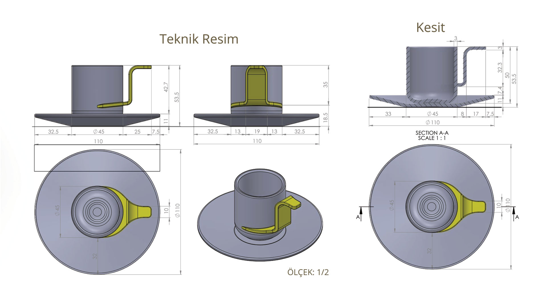 Sfenks Kahve Fincanı Tasarımı